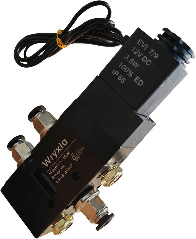 Wryxia Air Valve Push-Pull 4 Way 2 Position Manual Dump Truck Tailgate Valve BAV010 (electronic switch) - Image 1